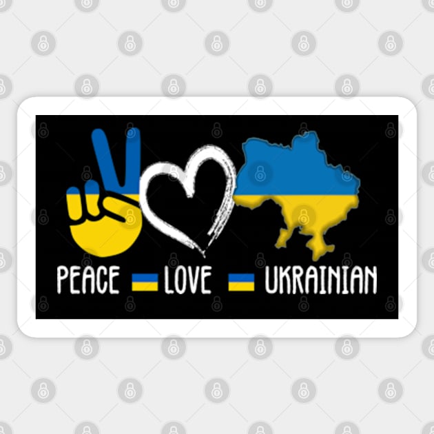 Peace Love Ukrainian / Ukraine. No War. Peace Sticker by vintagejoa